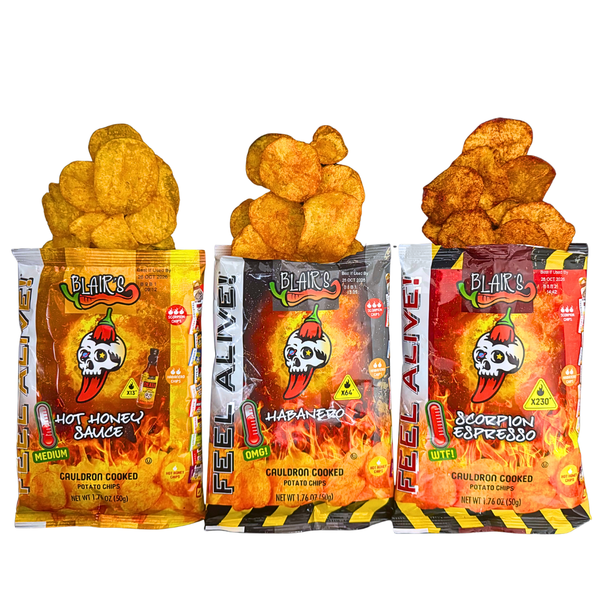 Blair's Cauldron Cooked Potato Chips, 3 pack
