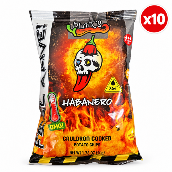 Blair's Habanero Cauldron Cooked Potato Chips, 50g