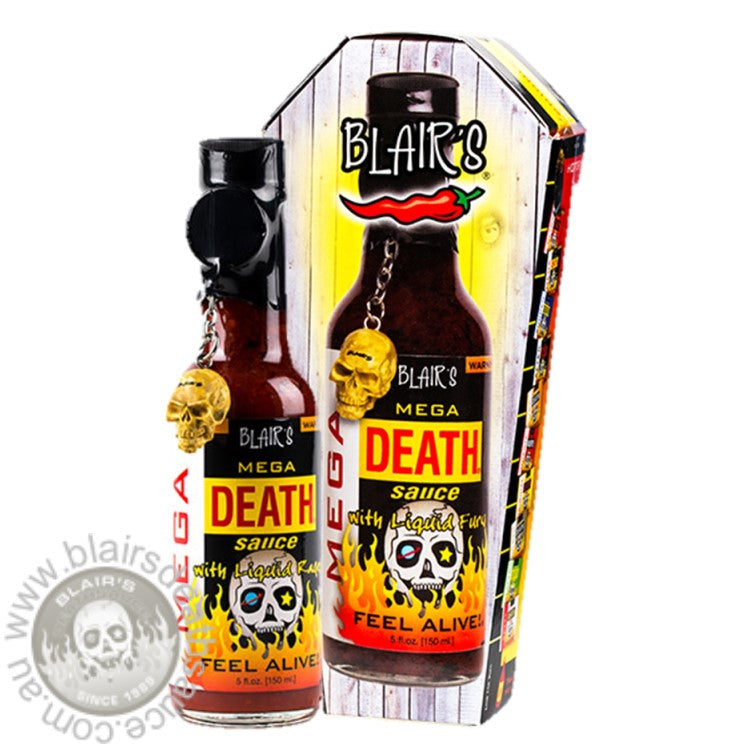 Blair's Mega Death Sauce brought to you by one of the World's most respected hot sauce makers, Blair's Death Sauce. Buy in Australia at www.blairsdeathsauce.com.au