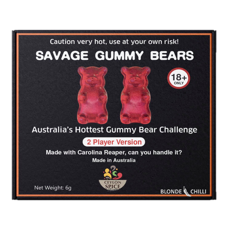 Australia's hottest gummy bear challenge: SAVAGE GUMMY BEARS. Available Australia-wide at Blair's Death Sauce Australia. Buy wholesale or retail.